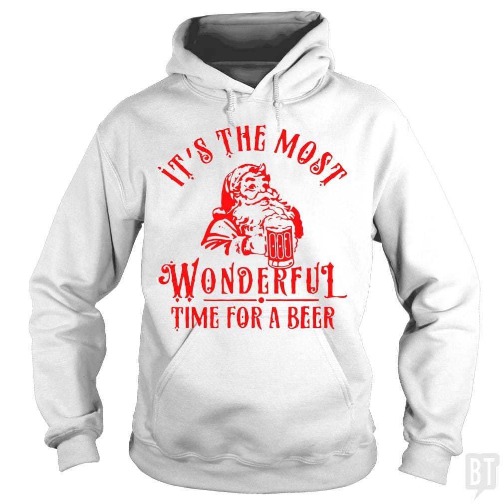It's The Most Wonderful Time For A Beer - Adult & Kids T-Shirts, Sweatshirts & Hoodies apparel design preview 1