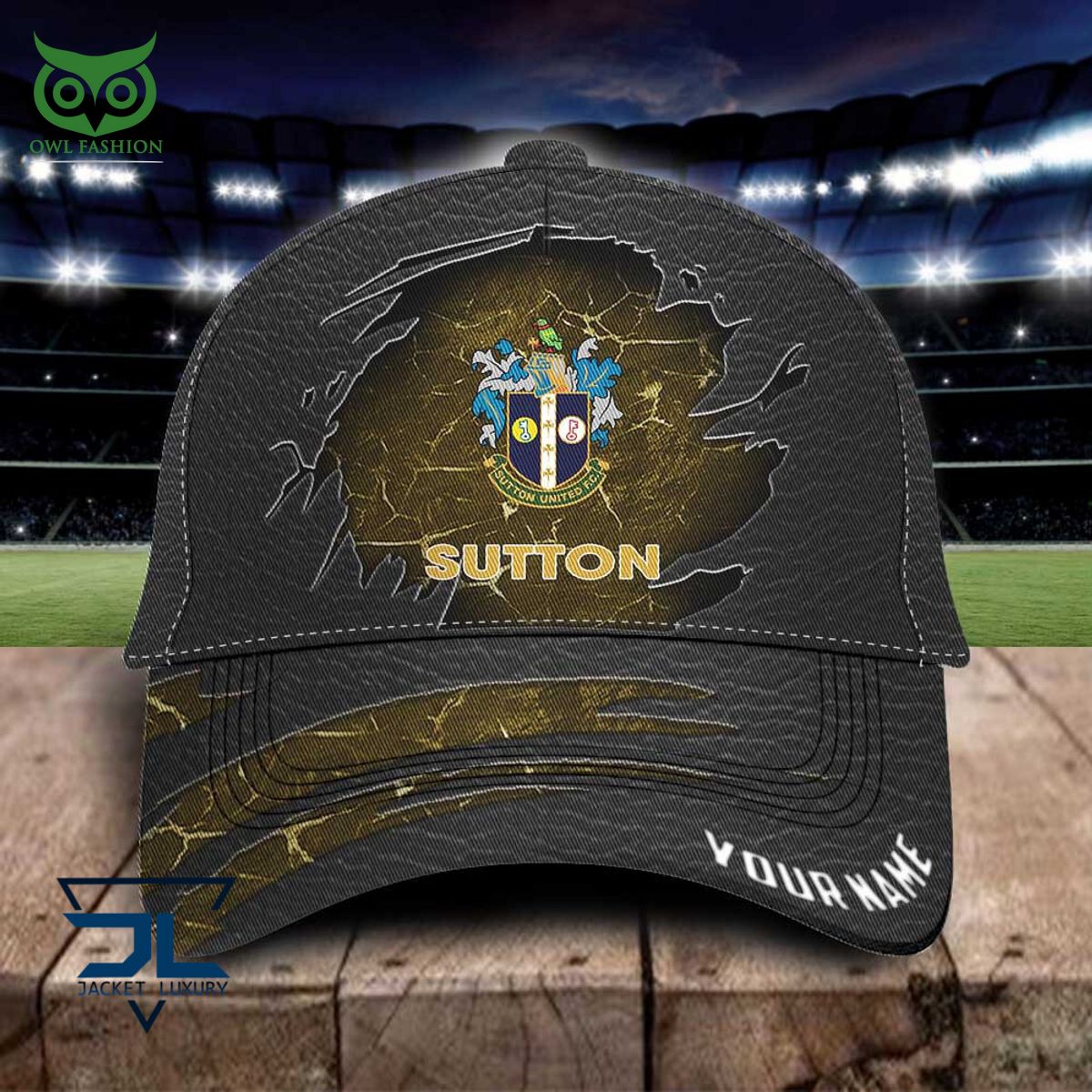 Sutton United EFL Personalized Leather Classic Cap - Adult & Kids T-Shirts, Sweatshirts & Hoodies apparel design preview 1