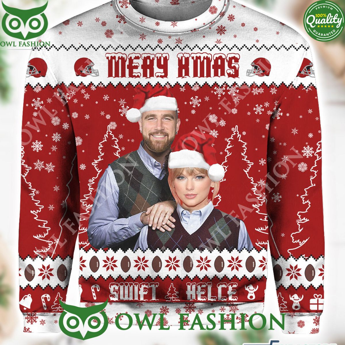 Swift Kelce Love Story Taylor Ugly Christmas Sweater - Adult & Kids T-Shirts, Sweatshirts & Hoodies apparel design preview 1