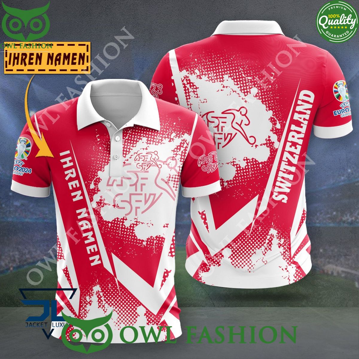 Switzerland National Football Team Euro Customized 3D - Adult & Kids T-Shirts, Sweatshirts & Hoodies apparel design preview 1