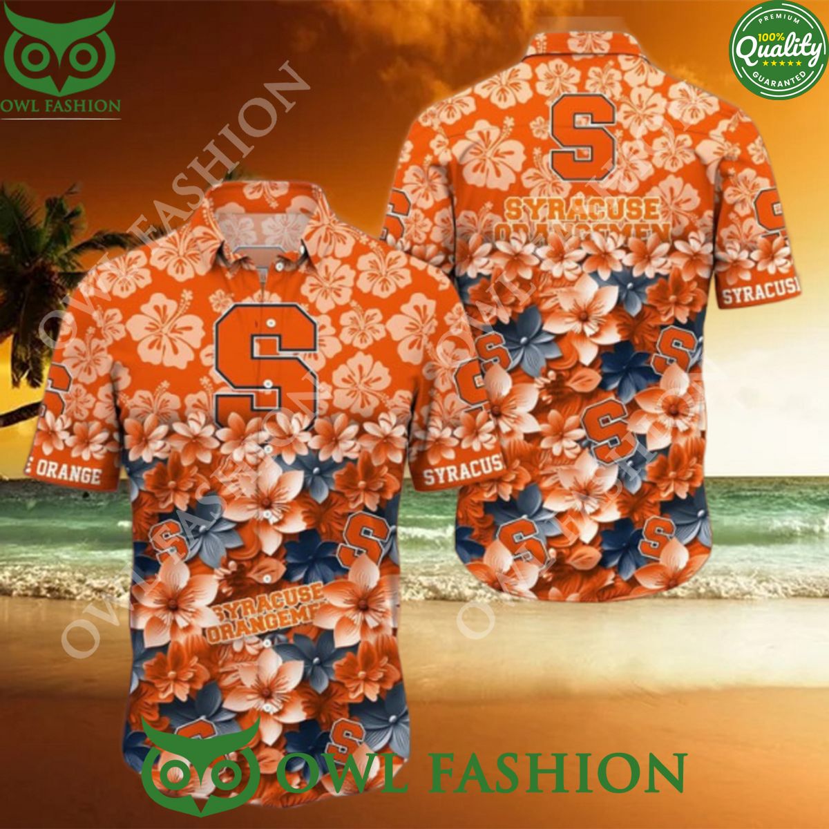 Syracuse Orange Champion NCAA Hawaiian Trending - Adult & Kids T-Shirts, Sweatshirts & Hoodies apparel design preview 1