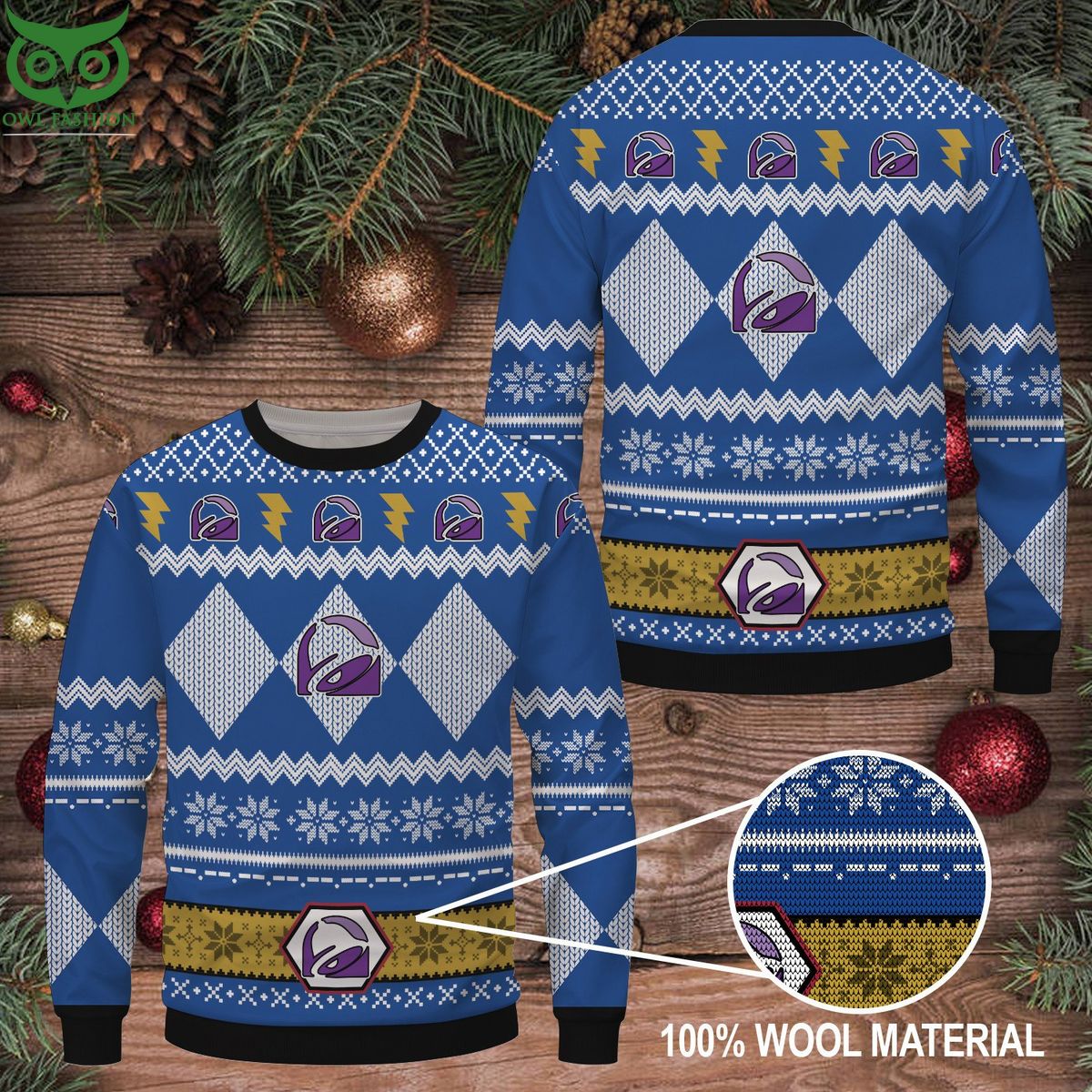 Taco bell christmas premium Ugly Sweater - Adult & Kids T-Shirts, Sweatshirts & Hoodies apparel design preview 1