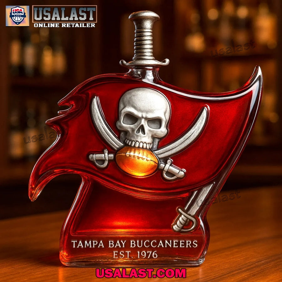 Tampa Bay Buccaneers Est 1976 Whiskey Decanter - Adult & Kids T-Shirts, Sweatshirts & Hoodies apparel design preview 1