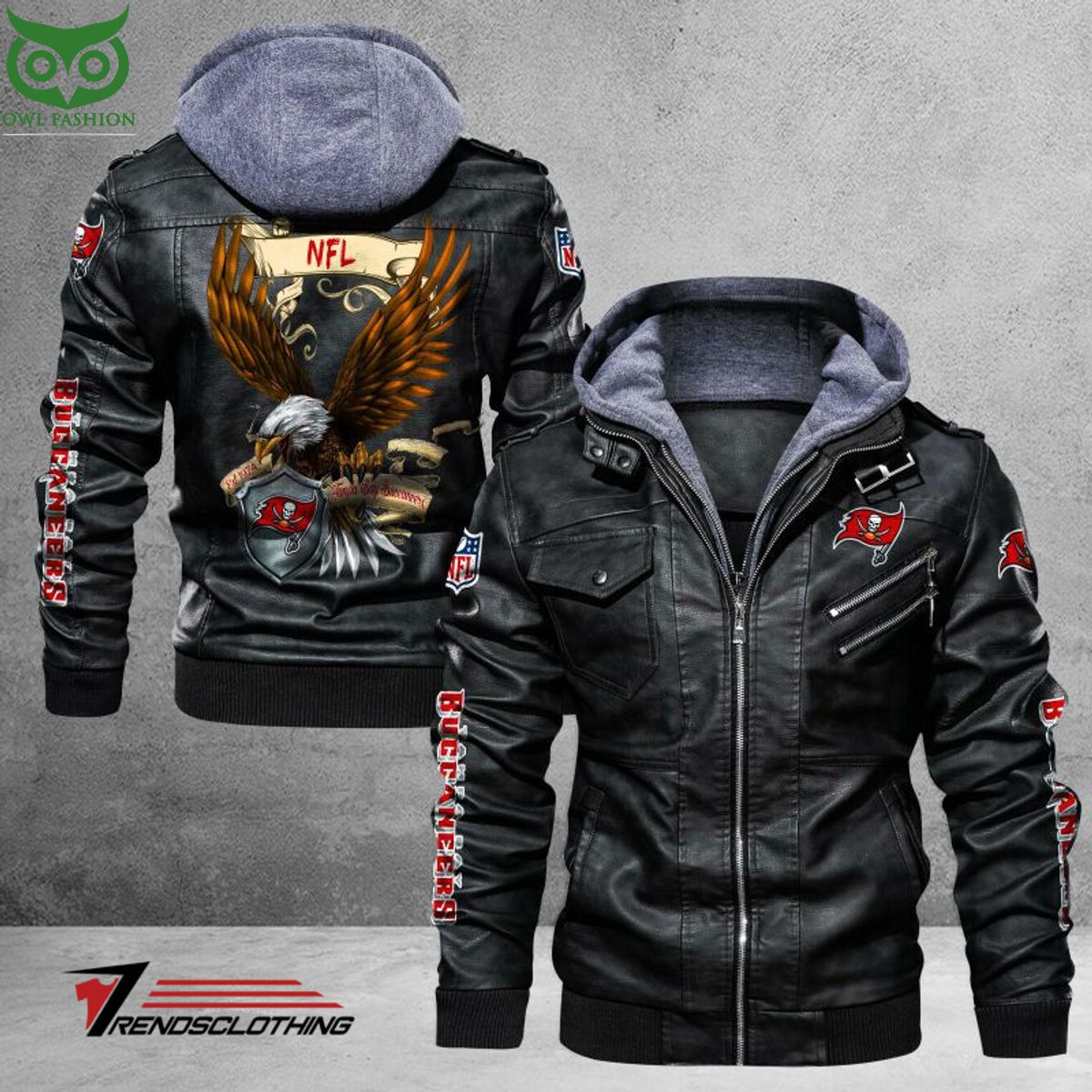 Tampa Bay Buccaneers Trending 2D Leather Jacket - Adult & Kids T-Shirts, Sweatshirts & Hoodies apparel design preview 1