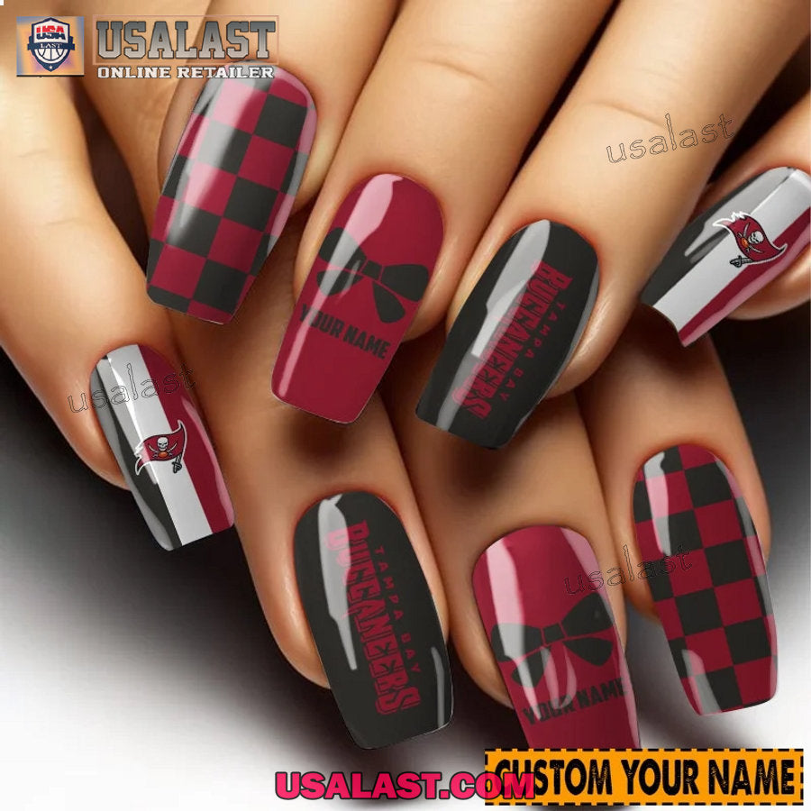 Tampa Bay Buccaneers Women Custom Nails Set - Adult & Kids T-Shirts, Sweatshirts & Hoodies apparel design preview 1