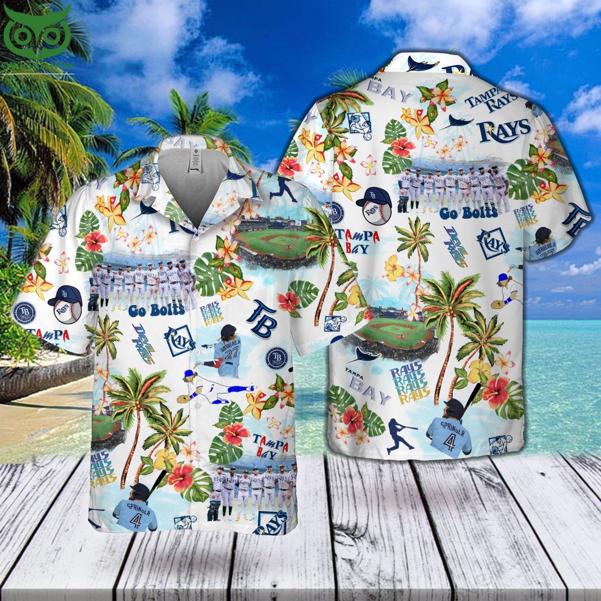 Tampa Bay Rays MLB Aloha Hawaiian - Adult & Kids T-Shirts, Sweatshirts & Hoodies apparel design preview 1
