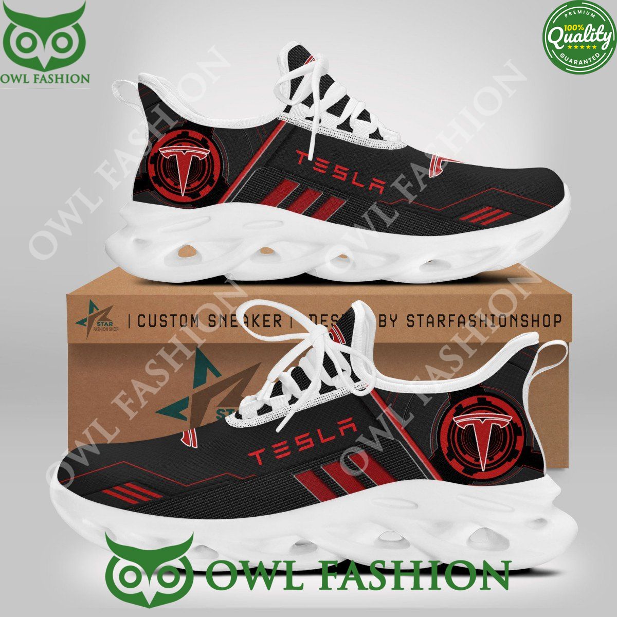 Tesla Car Automobile Max Soul Shoes 2024 - Adult & Kids T-Shirts, Sweatshirts & Hoodies apparel design preview 1