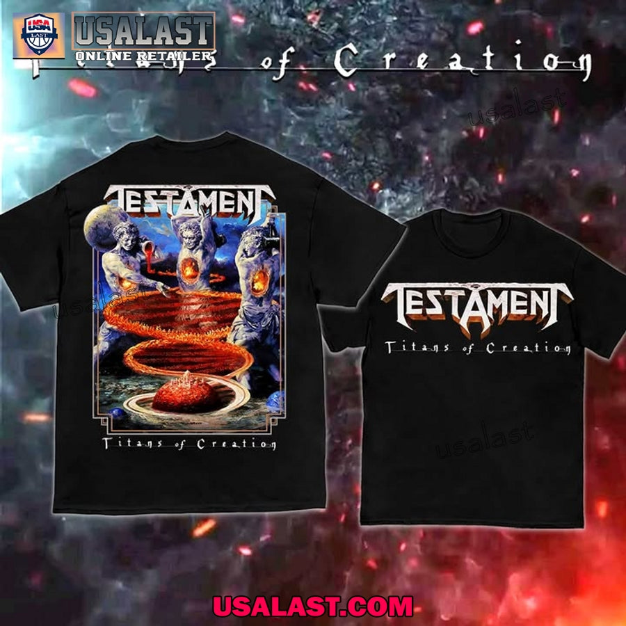 Testament Band Titans Of Creation Tour 2025 - Adult & Kids T-Shirts, Sweatshirts & Hoodies apparel design preview 1