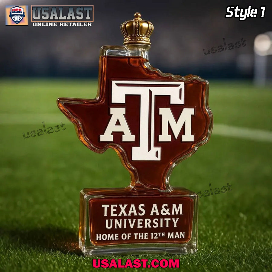 Texas A&M Home of the 12th Man Whiskey Decanter - Adult & Kids T-Shirts, Sweatshirts & Hoodies apparel design preview 1