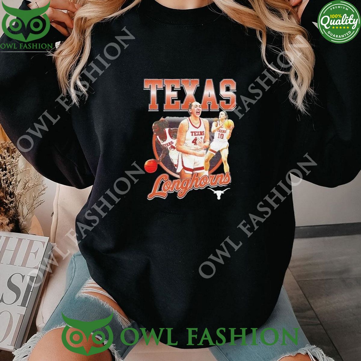 Texas Longhorns 2023 2024 Ncaa Women's Basketball - Adult & Kids T-Shirts, Sweatshirts & Hoodies apparel design preview 1