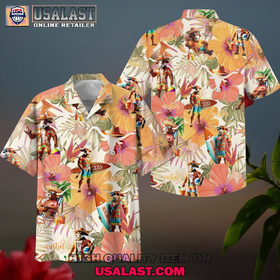 Texas Longhorns Austin Hawaiian - Adult & Kids T-Shirts, Sweatshirts & Hoodies apparel design preview 1