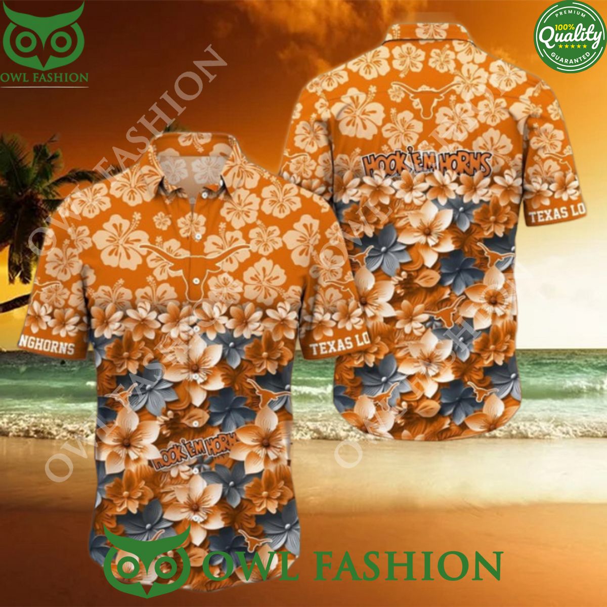 Texas Longhorns NCAA Championship Hawaiian Trending - Adult & Kids T-Shirts, Sweatshirts & Hoodies apparel design preview 1