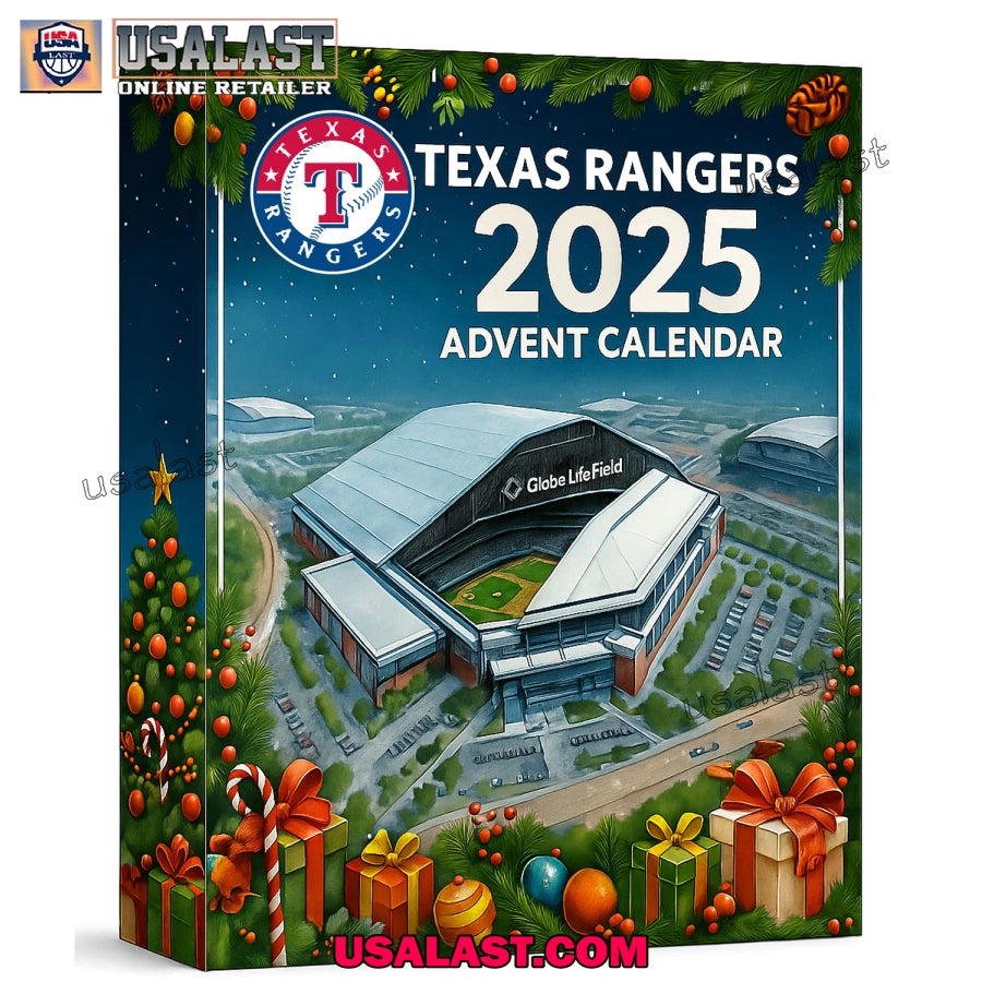 Texas Rangers 2025 Christmas Advent Calendar - Adult & Kids T-Shirts, Sweatshirts & Hoodies apparel design preview 1