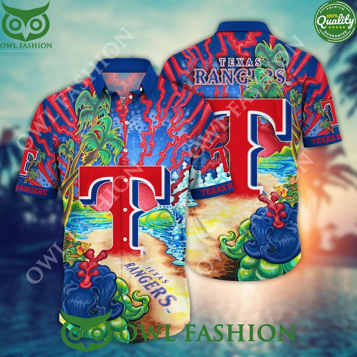 Texas Rangers MLB Hawaiian Ice Cold Drinkstime Summer - Adult & Kids T-Shirts, Sweatshirts & Hoodies apparel design preview 1