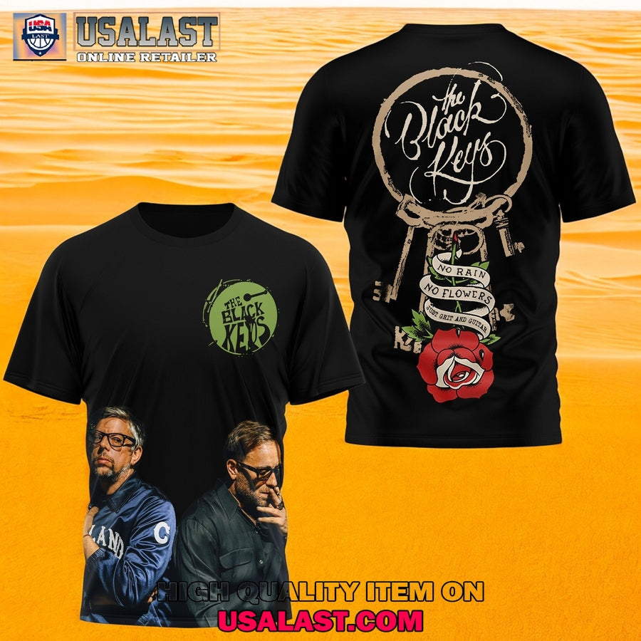 The Black Keys No Rain Flowers Tour 2025 3D - Adult & Kids T-Shirts, Sweatshirts & Hoodies apparel design preview 1