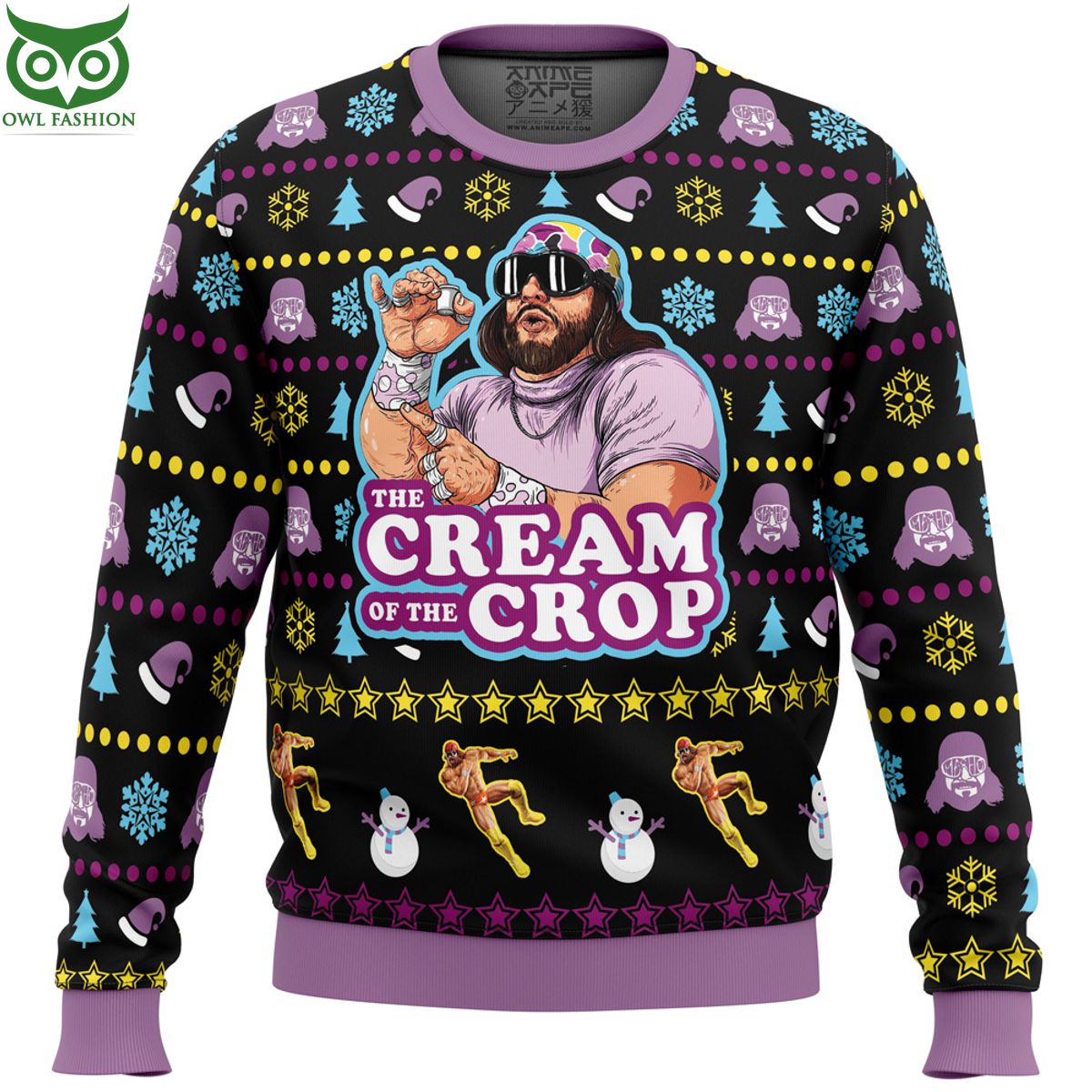 The Cream of Crop Macho Man Randy Savage Ugly Sweater - Adult & Kids T-Shirts, Sweatshirts & Hoodies apparel design preview 1