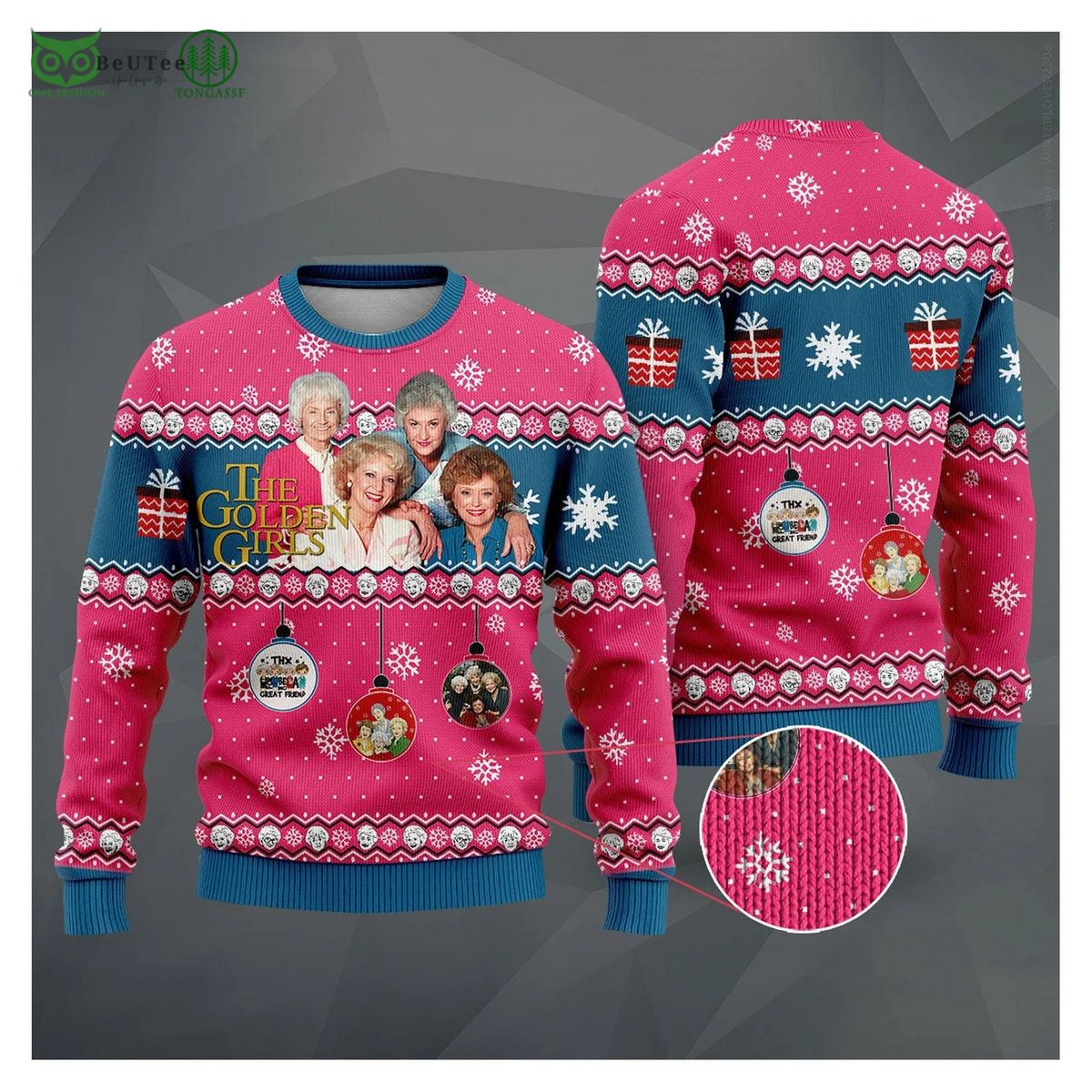 The Golden Girls American Sitcom Ugly Christmas - Adult & Kids T-Shirts, Sweatshirts & Hoodies apparel design preview 1