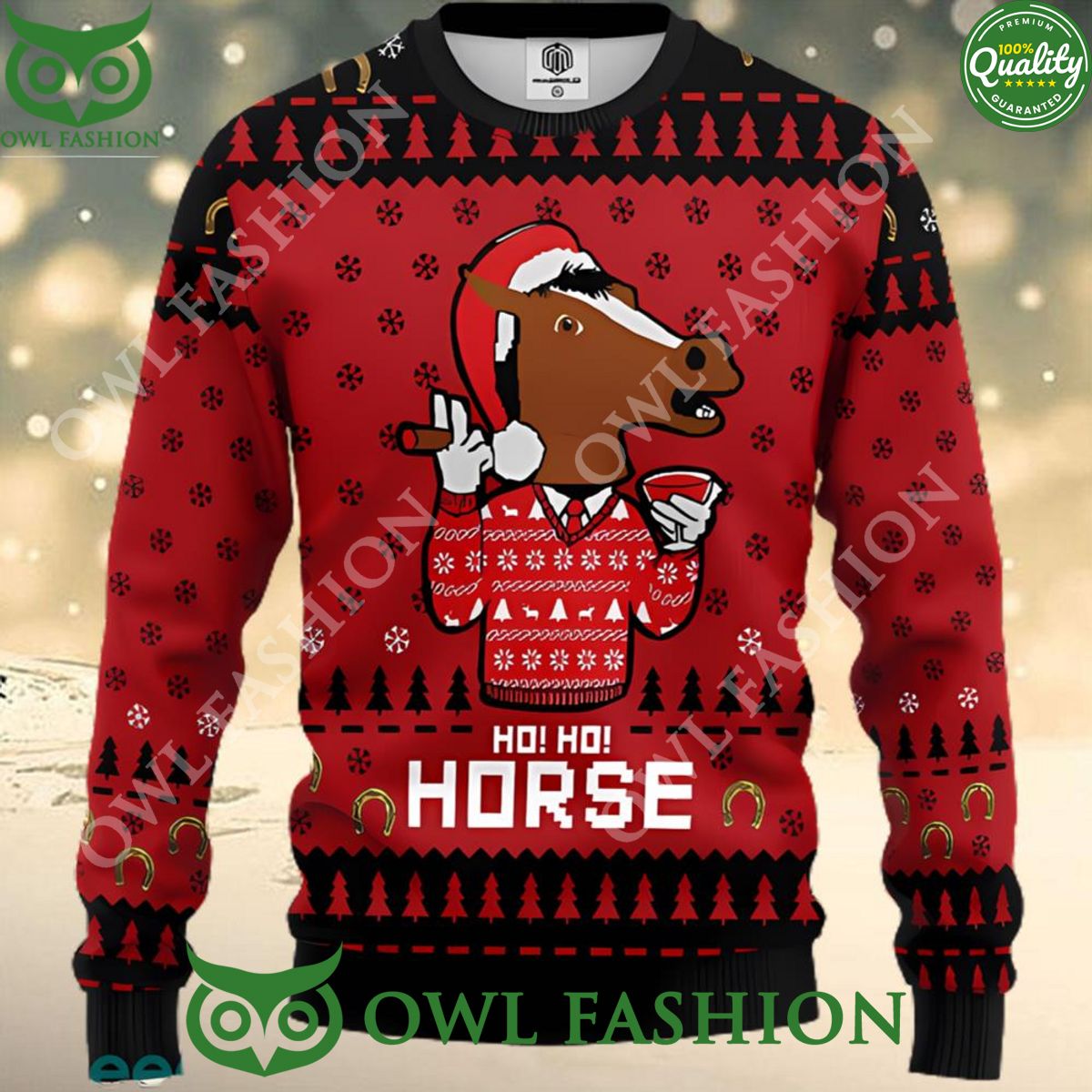 The Guardian Bojack Horseman Ugly Christmas Sweater - Adult & Kids T-Shirts, Sweatshirts & Hoodies apparel design preview 1