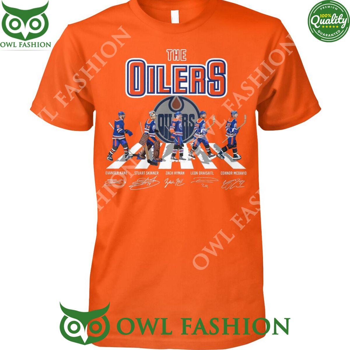 The Oilers Ice hockey Edmonton 5 players sign - Adult & Kids T-Shirts, Sweatshirts & Hoodies apparel design preview 1