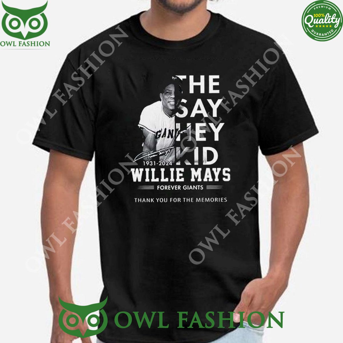 The Say Hey Kid Willie Mays Forever Giants - Adult & Kids T-Shirts, Sweatshirts & Hoodies apparel design preview 1