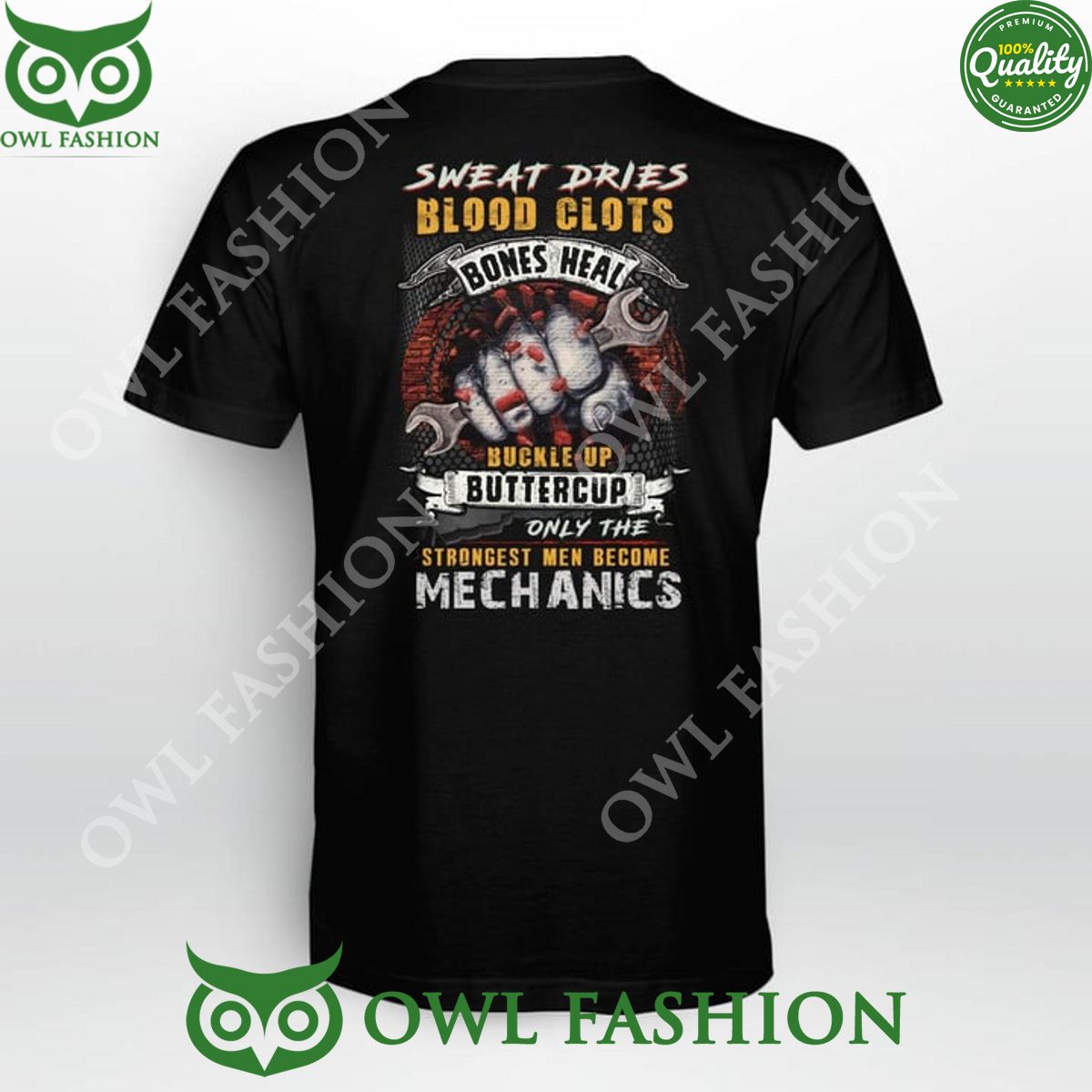 THE STRONGEST MEN BECOME MECHANICS SWEAT DRIES BLOOD - Adult & Kids T-Shirts, Sweatshirts & Hoodies apparel design preview 1