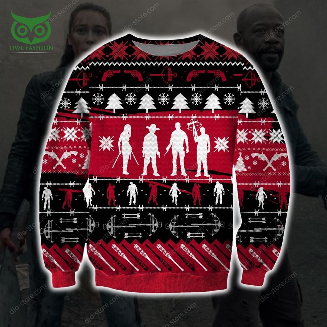 The Walking Dead Knitting Pattern 3d Print Ugly - Adult & Kids T-Shirts, Sweatshirts & Hoodies apparel design preview 1