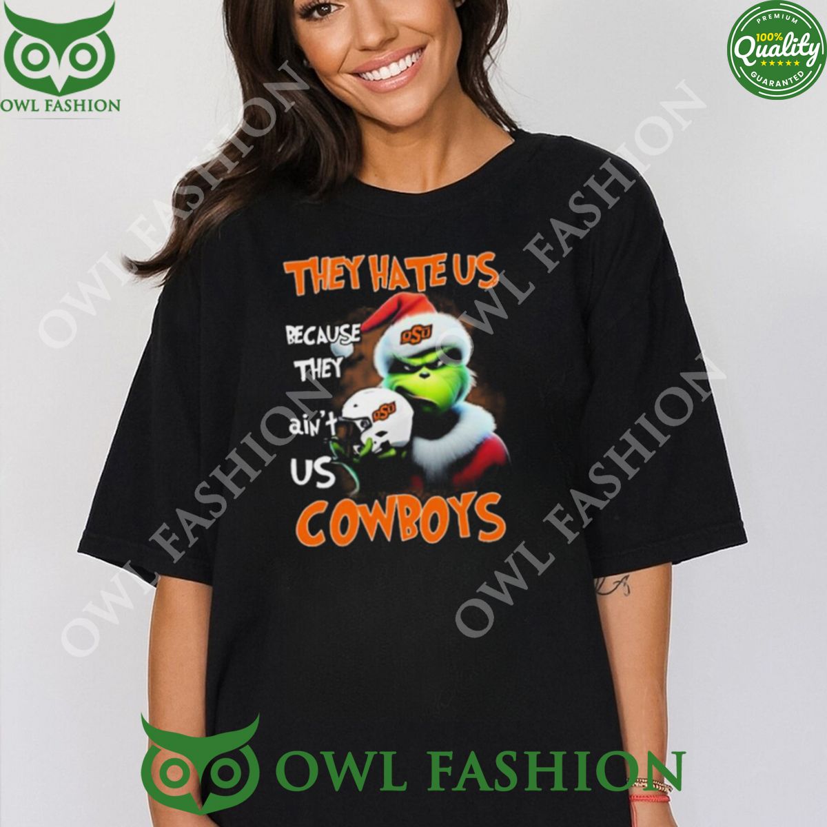 They Hate Us Because Ain't Oklahoma State Cowboys - Adult & Kids T-Shirts, Sweatshirts & Hoodies apparel design preview 1