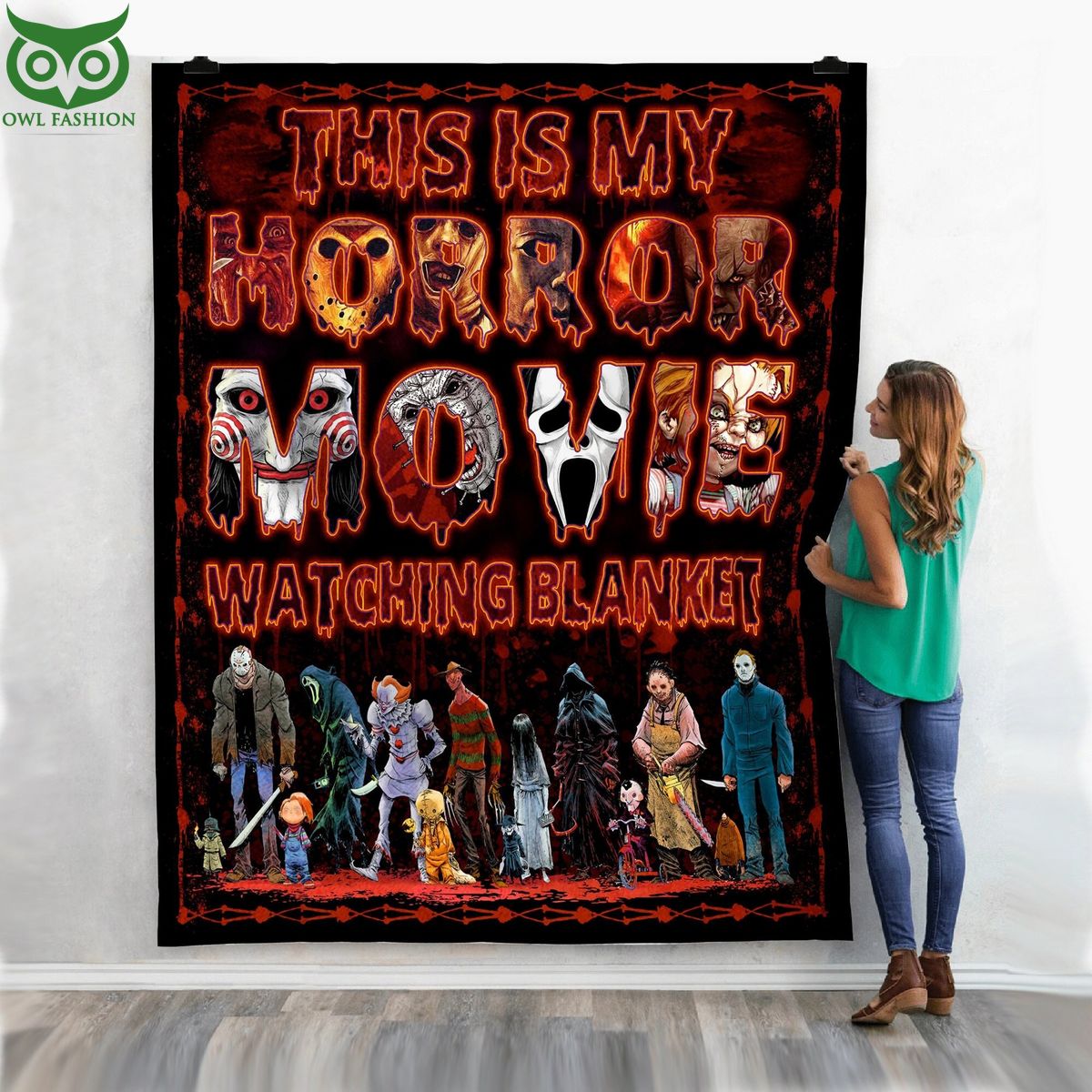This Is My Horror Movie Watching Halloween Blanket - Adult & Kids T-Shirts, Sweatshirts & Hoodies apparel design preview 1