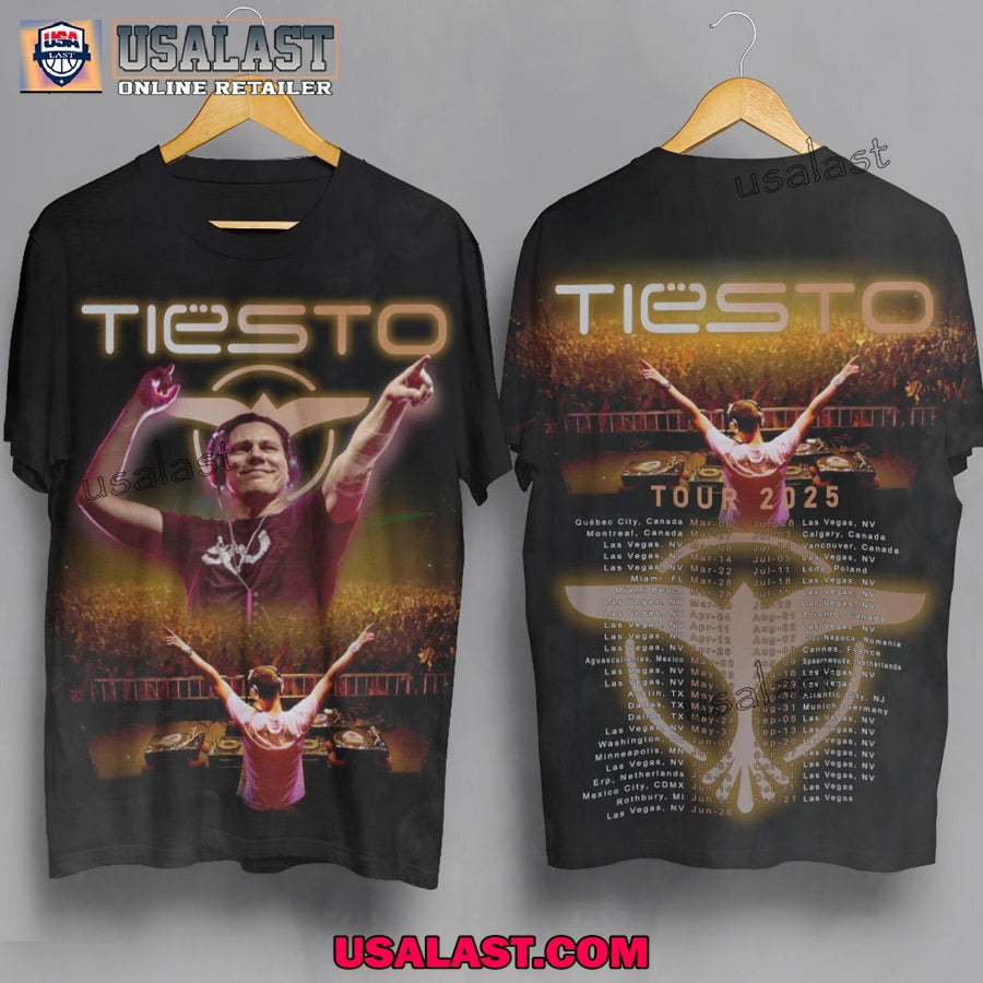 Tiesto Tour Date 2025 3D - Adult & Kids T-Shirts, Sweatshirts & Hoodies apparel design preview 1