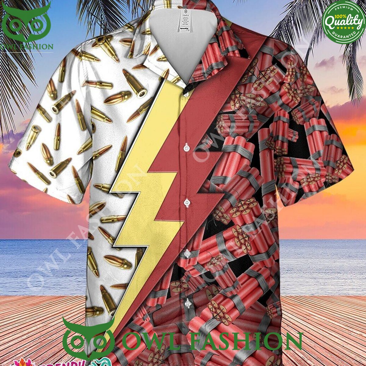 TNT Machine Gun Ammo Hawaiian Travel Summer Premium - Adult & Kids T-Shirts, Sweatshirts & Hoodies apparel design preview 1