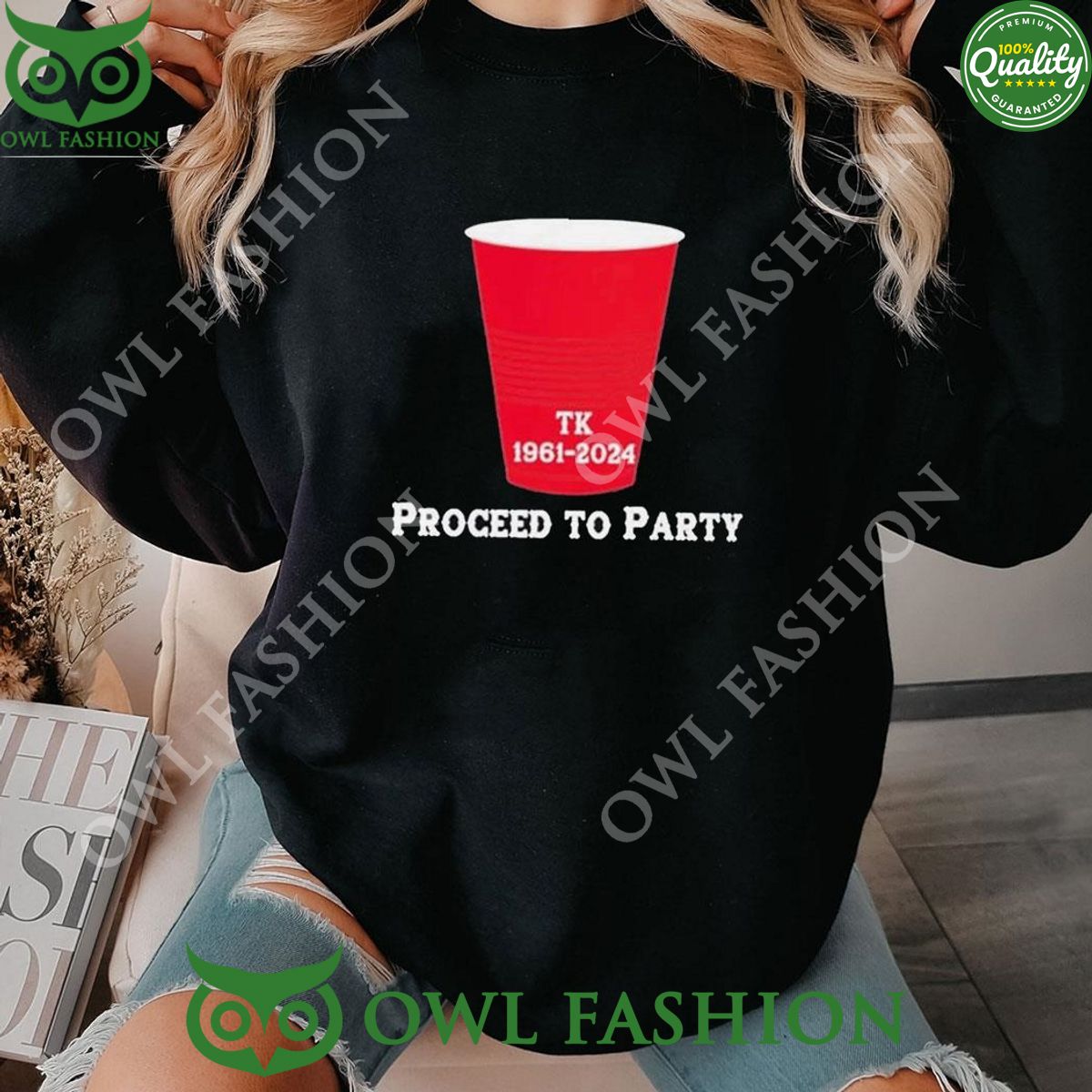 Toby Keith 1961-2024 Proceed To Party - Adult & Kids T-Shirts, Sweatshirts & Hoodies apparel design preview 1