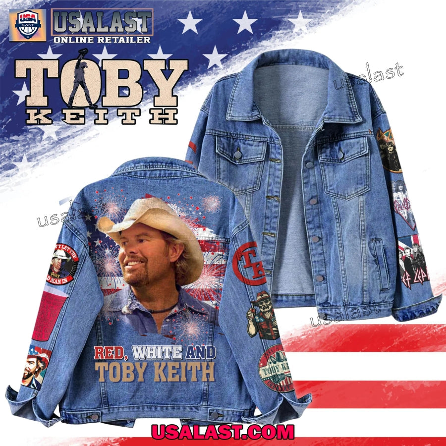 Toby Keith Happy 4th Of July Denim Jacket - Adult & Kids T-Shirts, Sweatshirts & Hoodies apparel design preview 1