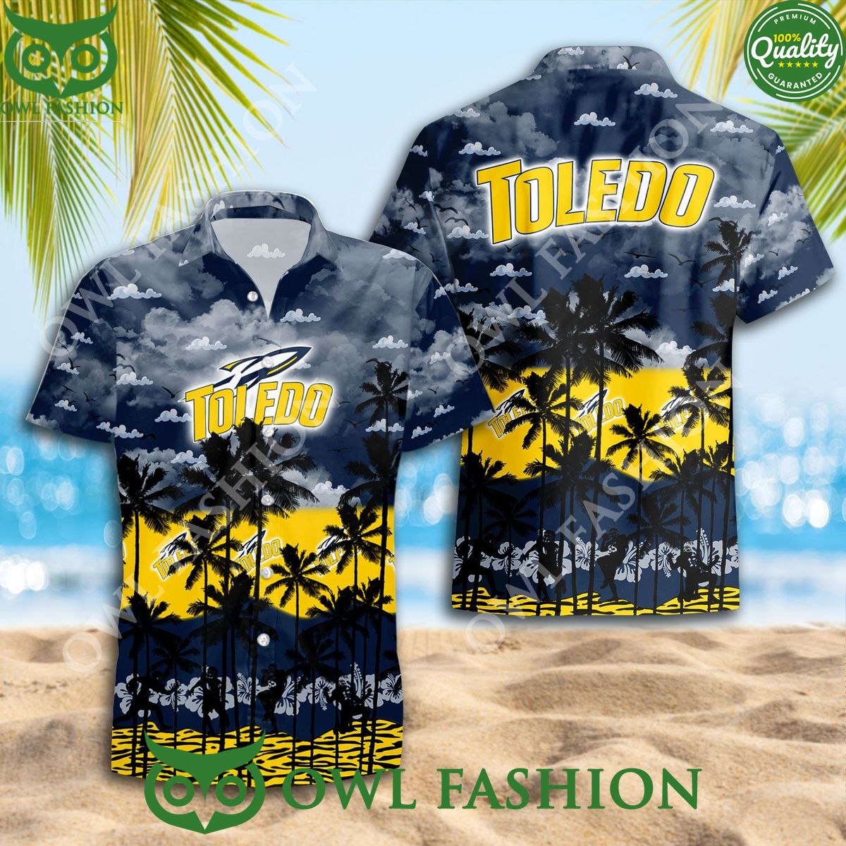 Toledo Rockets NCAA New Design Hawaiian Trending - Adult & Kids T-Shirts, Sweatshirts & Hoodies apparel design preview 1