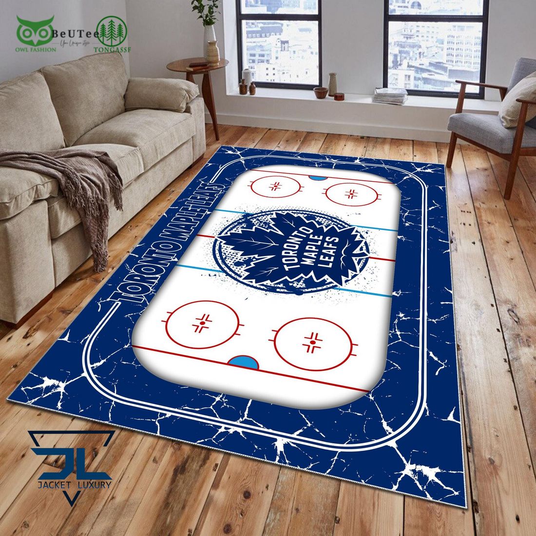 Toronto Maple Leafs NHL Hockey Team Carpet Rug - Adult & Kids T-Shirts, Sweatshirts & Hoodies apparel design preview 1