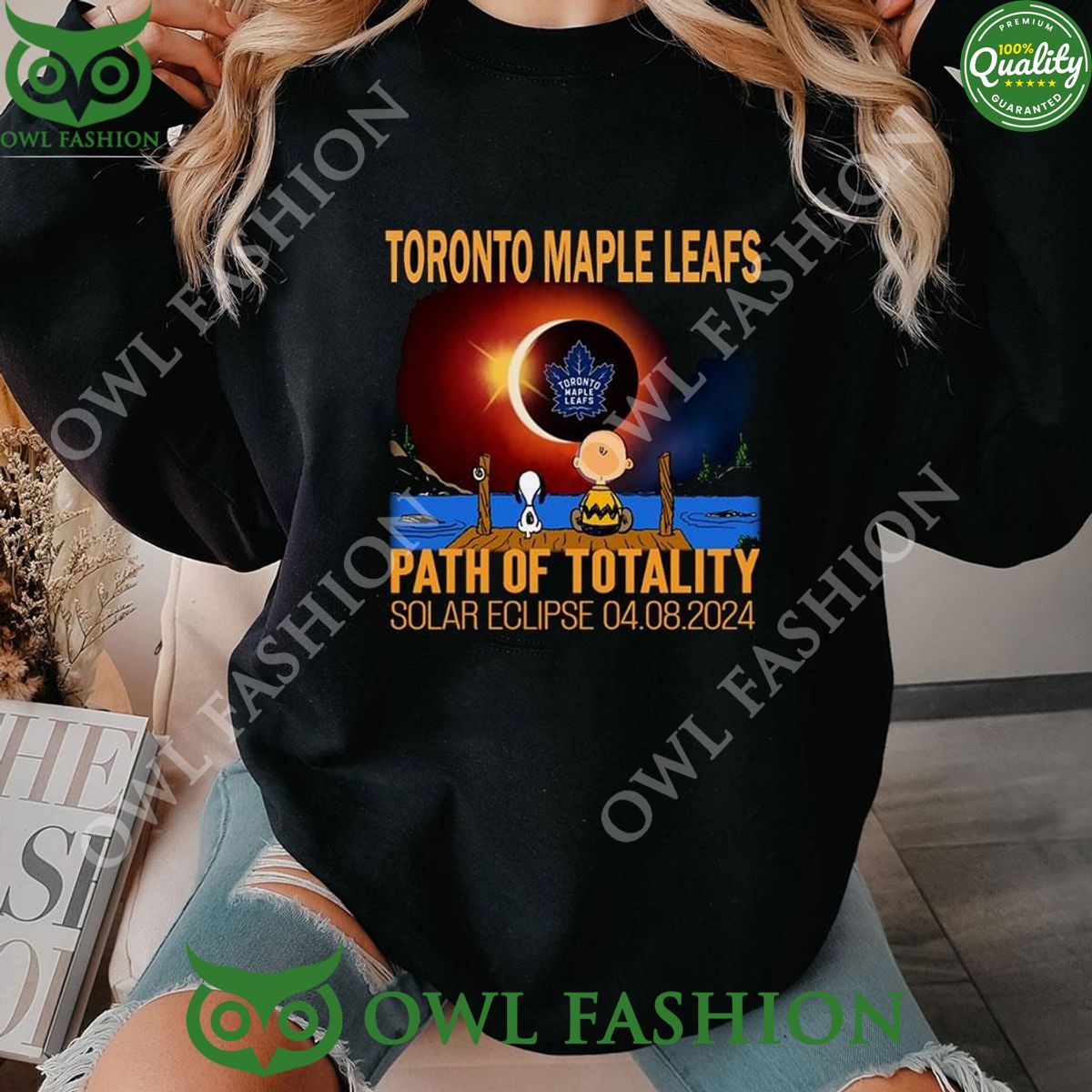 Toronto Maple Leafs Path Of Totality Solar Eclipse - Adult & Kids T-Shirts, Sweatshirts & Hoodies apparel design preview 1