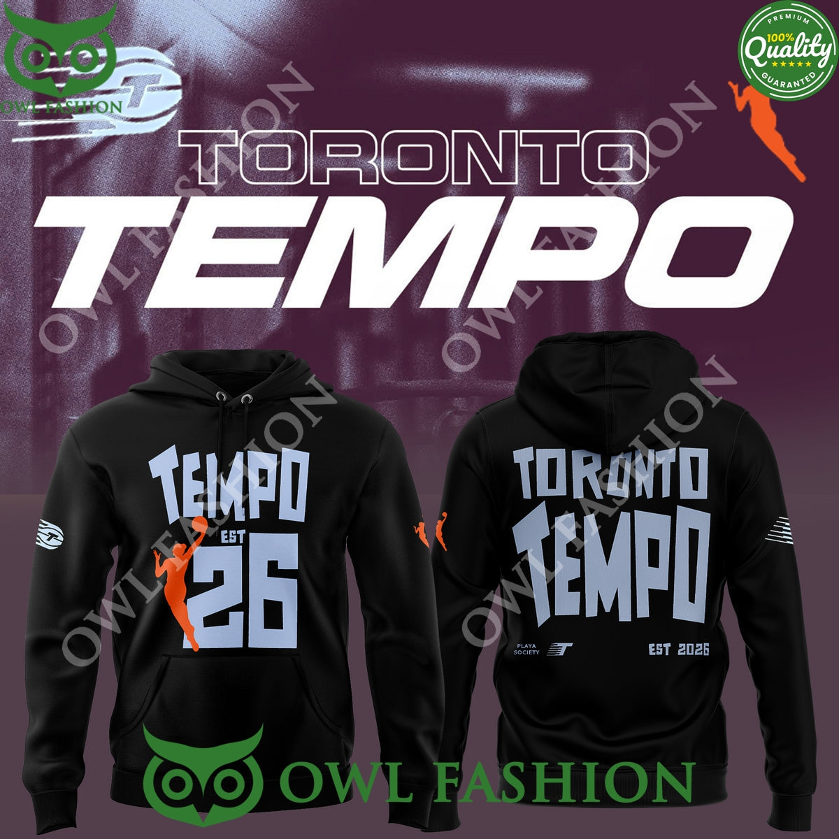Toronto Tempo est 2026 basketball limited edition - Adult & Kids T-Shirts, Sweatshirts & Hoodies apparel design preview 1