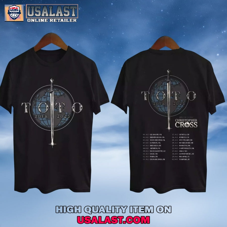 TOTO Band 2025 Tour 2 Side - Adult & Kids T-Shirts, Sweatshirts & Hoodies apparel design preview 1