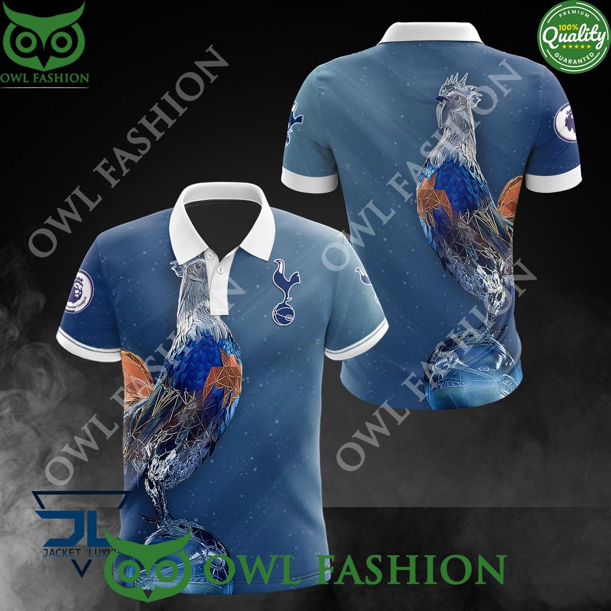 Tottenham Hotspur FC Diamond rooster polo - Adult & Kids T-Shirts, Sweatshirts & Hoodies apparel design preview 1