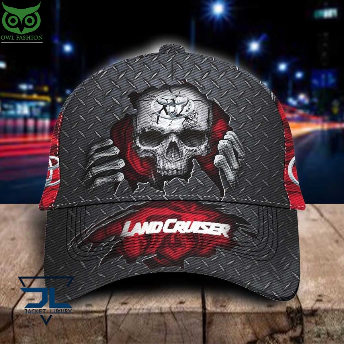 Toyota Land Cruiser Skull Iron Classic Cap - Adult & Kids T-Shirts, Sweatshirts & Hoodies apparel design preview 1