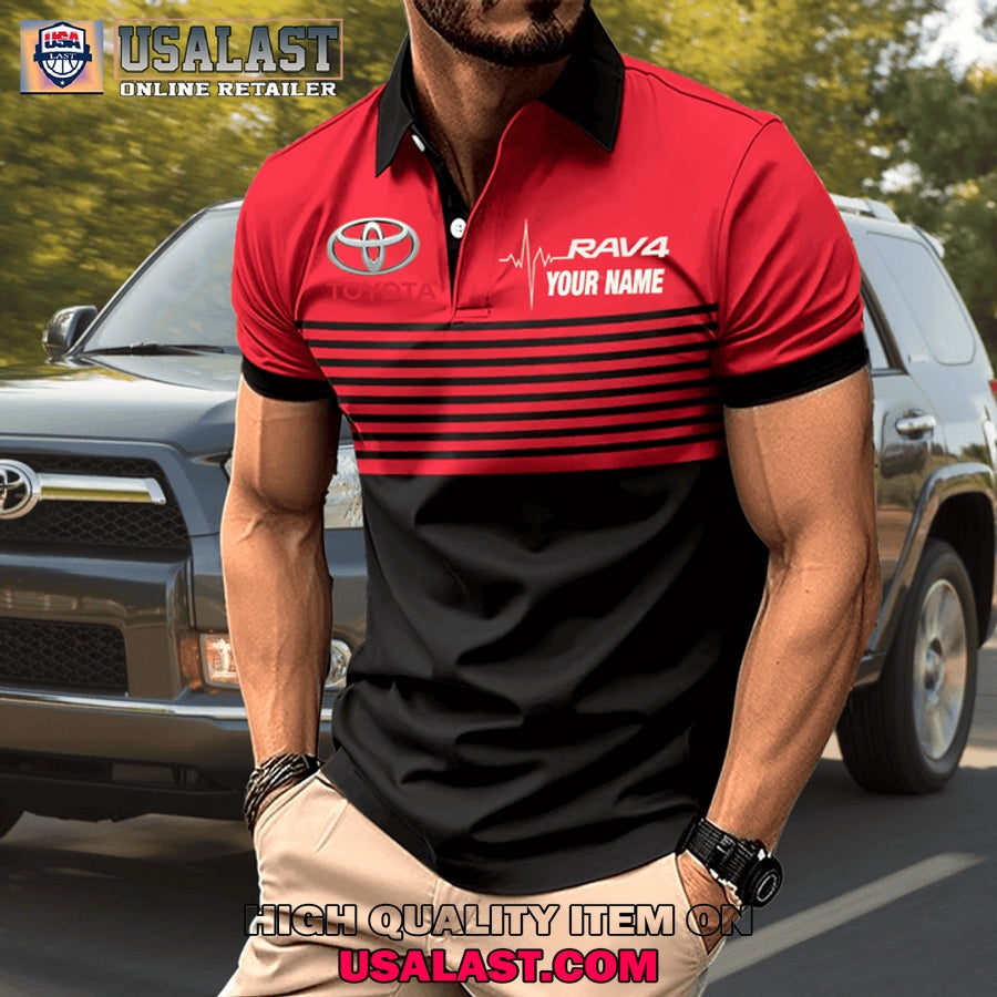 Toyota RAV4 Custom Name Men Polo - Adult & Kids T-Shirts, Sweatshirts & Hoodies apparel design preview 1