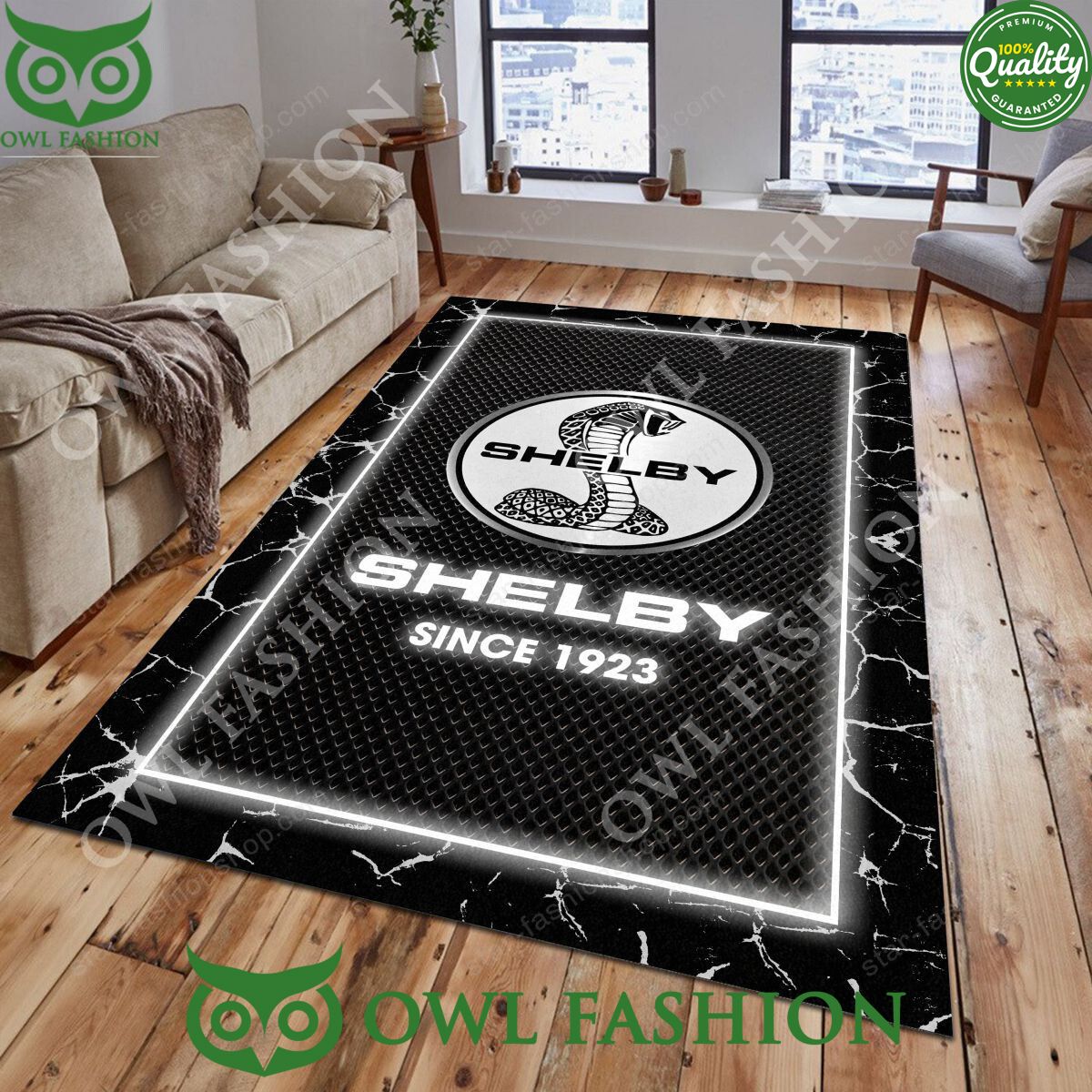 Trending 2024 Ford Shelby Living Room Rug Carpet - Adult & Kids T-Shirts, Sweatshirts & Hoodies apparel design preview 1
