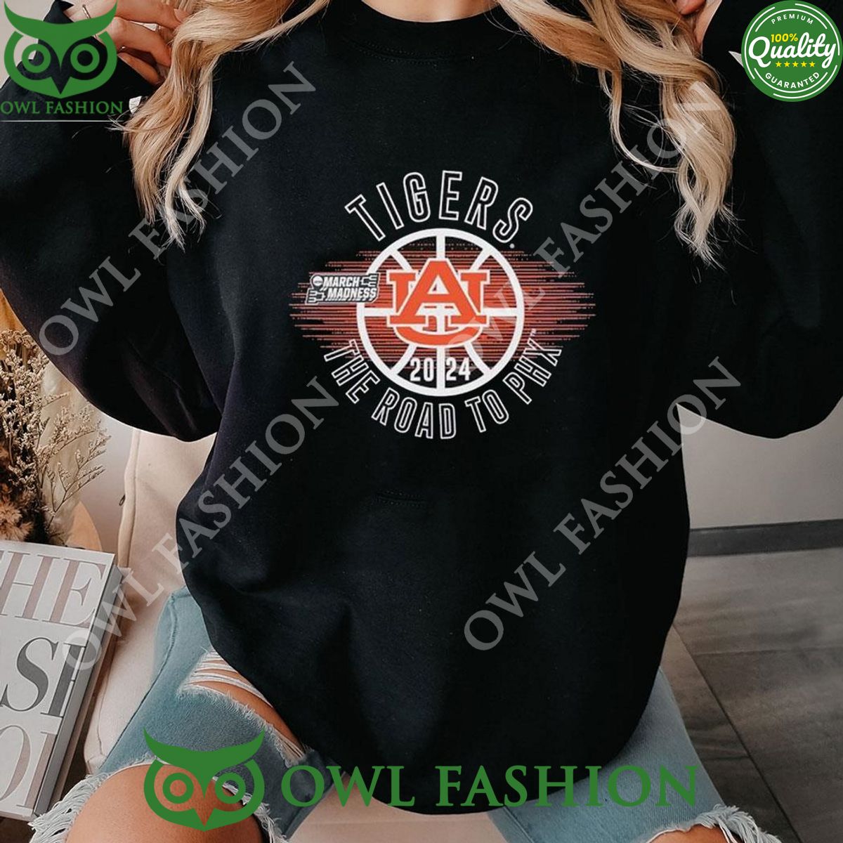 Trending 2024 March Madness Tigers The Road To Phx - Adult & Kids T-Shirts, Sweatshirts & Hoodies apparel design preview 1