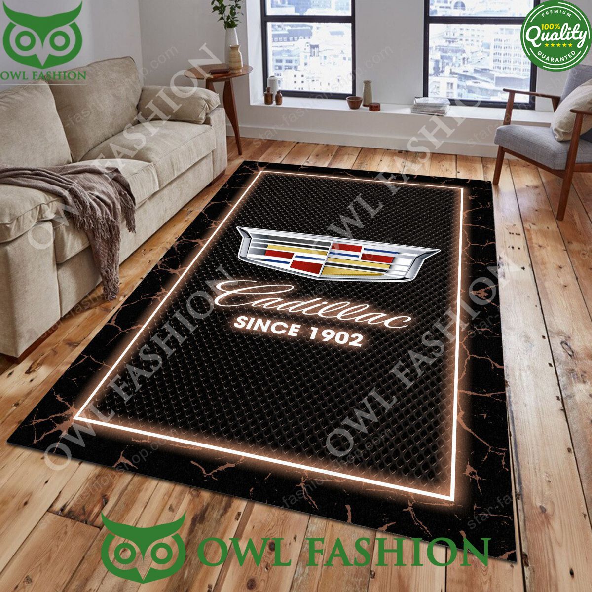 Trending Car Cadilac Living Room Carpet Rug - Adult & Kids T-Shirts, Sweatshirts & Hoodies apparel design preview 1