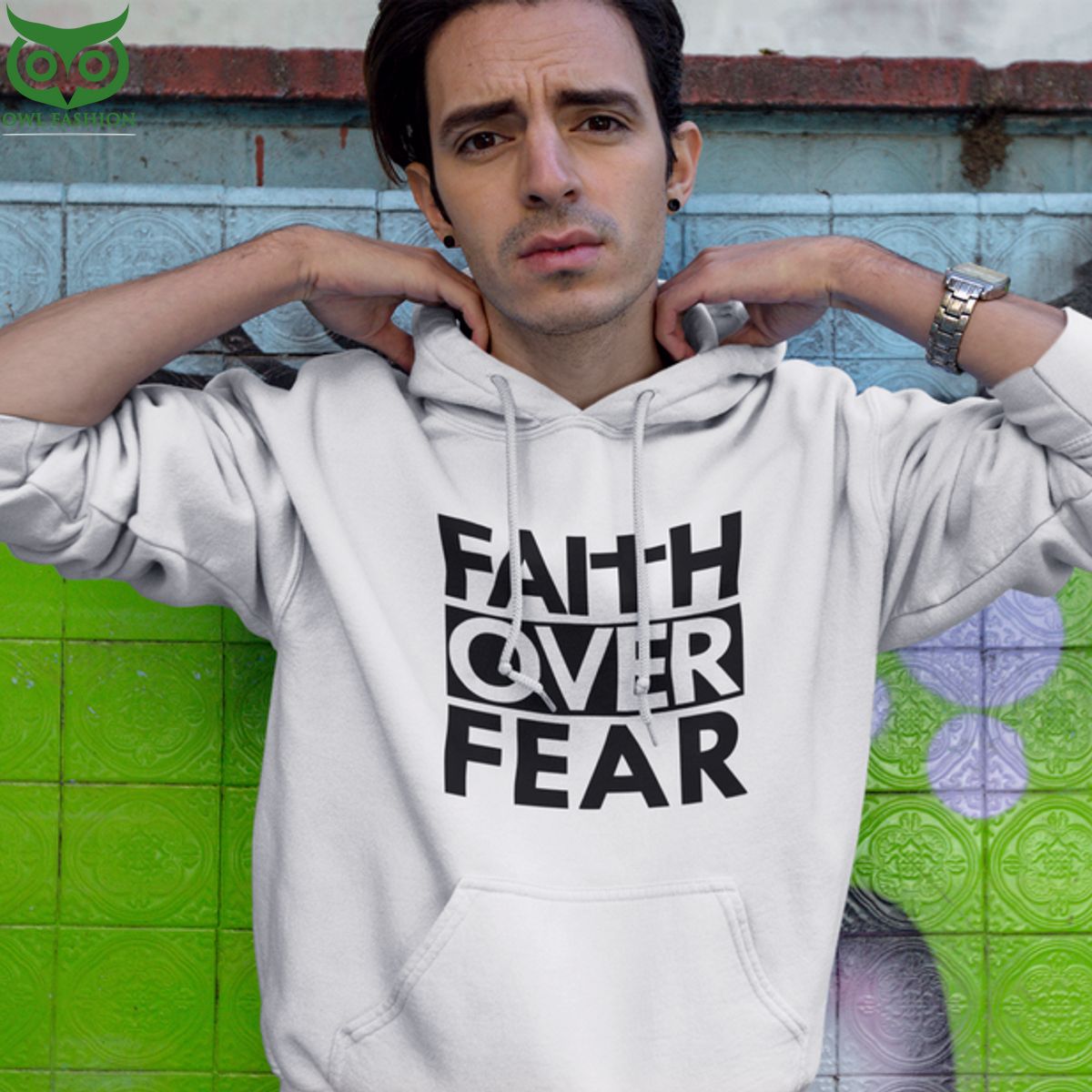 Trending Faith Over Fear shop owl fashion - Adult & Kids T-Shirts, Sweatshirts & Hoodies apparel design preview 1