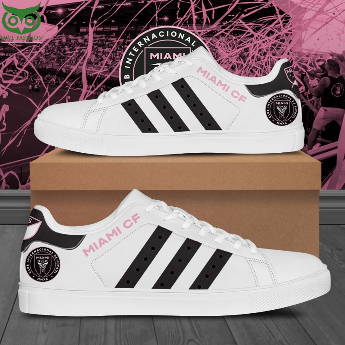 Trending Inter Miami Stan Smith Skate Shoes - Adult & Kids T-Shirts, Sweatshirts & Hoodies apparel design preview 1