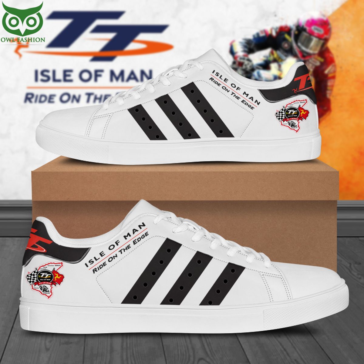 Trending Isle Of Man TT Stan Smith Skate Shoes - Adult & Kids T-Shirts, Sweatshirts & Hoodies apparel design preview 1