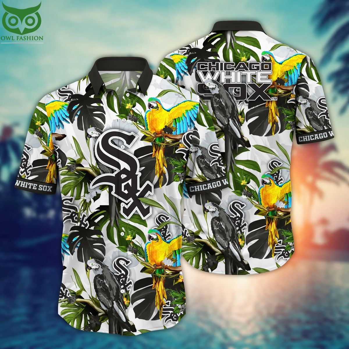 Trending MLB Chicago White Sox Flower Summer Hawaiian - Adult & Kids T-Shirts, Sweatshirts & Hoodies apparel design preview 1