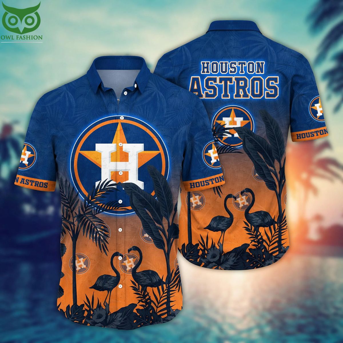 Trending MLB Houston Astros Flower Hawaiian - Adult & Kids T-Shirts, Sweatshirts & Hoodies apparel design preview 1