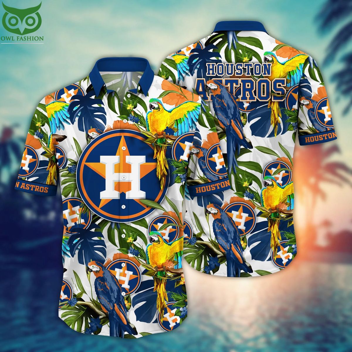 Trending MLB Houston Astros Flower Summer Hawaiian - Adult & Kids T-Shirts, Sweatshirts & Hoodies apparel design preview 1