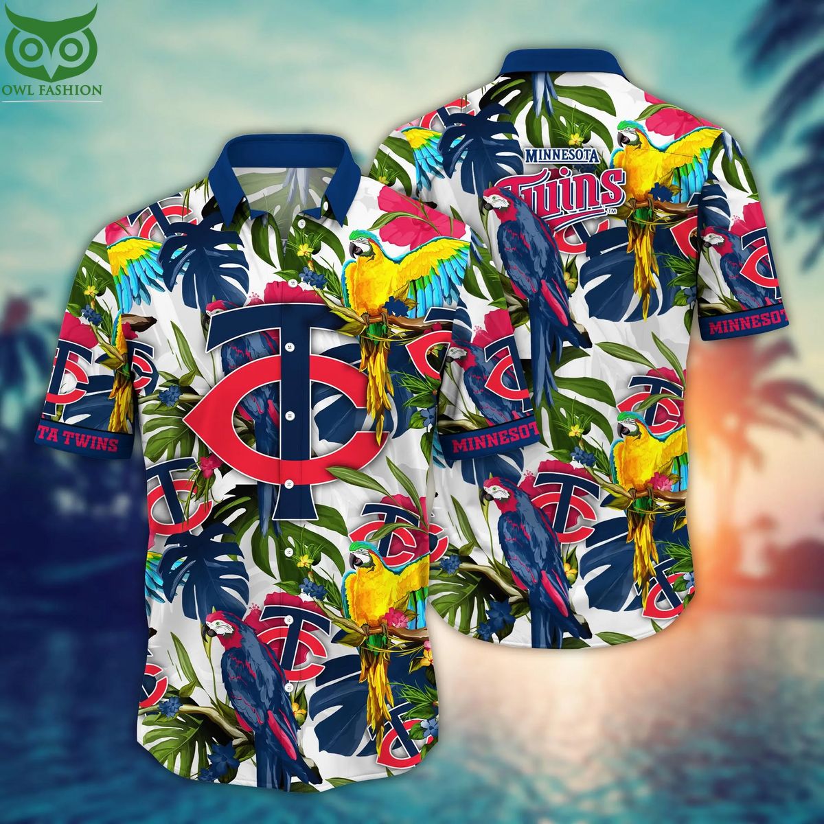 Trending MLB Minnesota Twins Flower Hawaiian - Adult & Kids T-Shirts, Sweatshirts & Hoodies apparel design preview 1